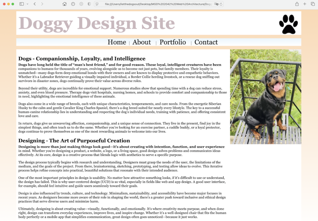 Doggy Design Website