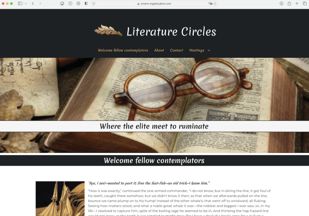 Literature Circle Website