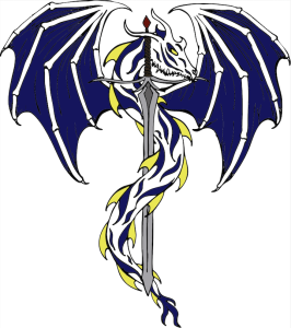 Dragon wrapped around a sword