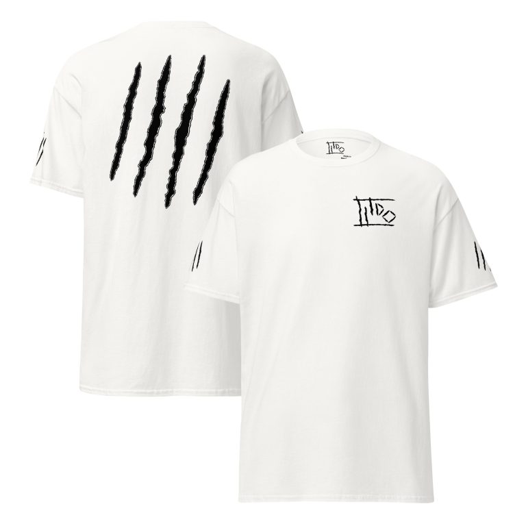 I let the dogs out t-shirt with scratch marks